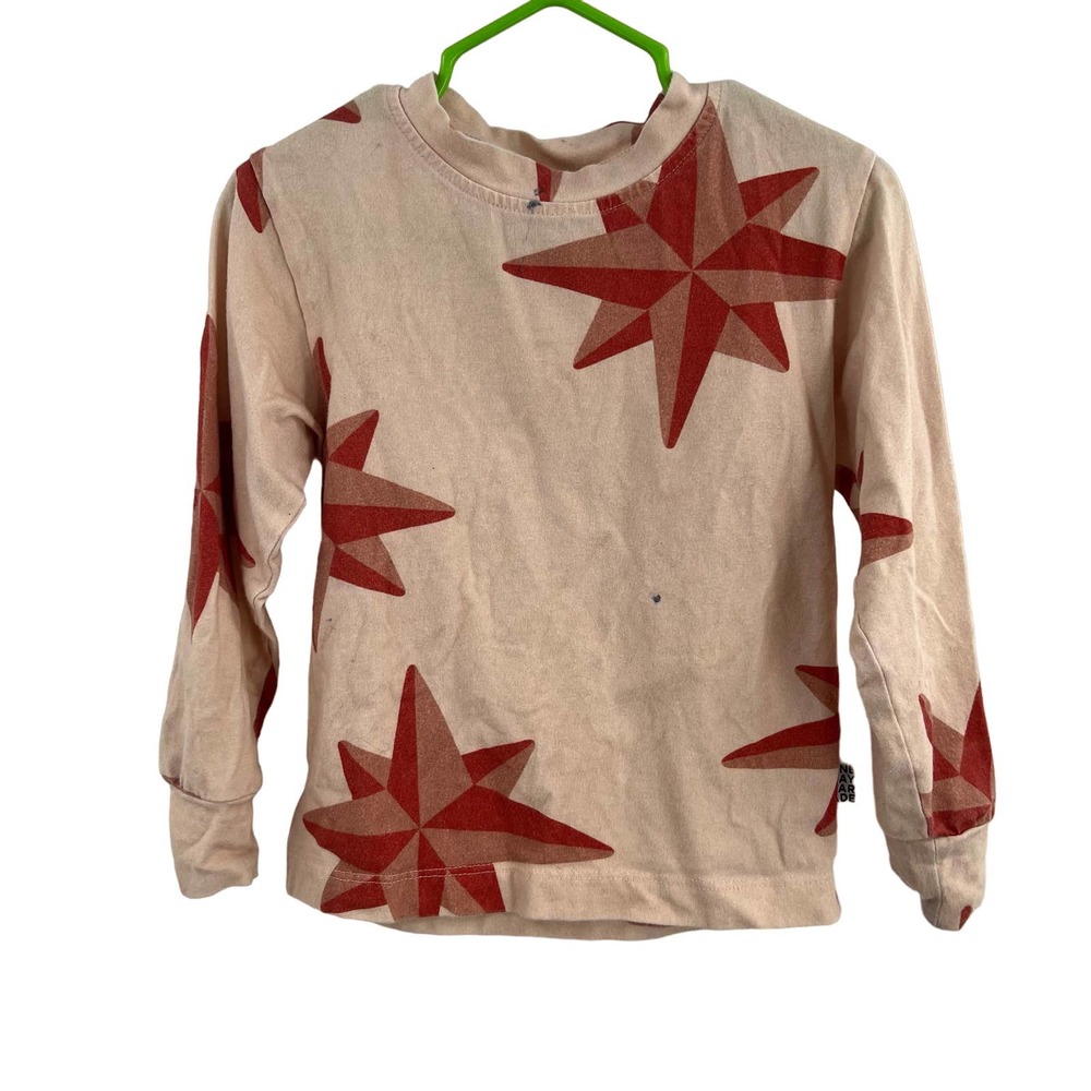One Day Parade Pink Star Long Sleeve Tee 3-4 Year‎